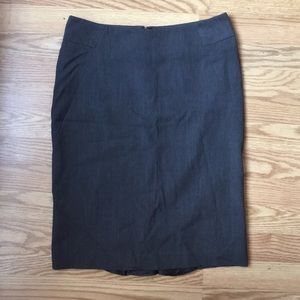 {Rafaella} Gray Pencil Skirt